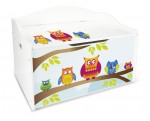  Large XL wooden toy box - Owls