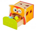 Wooden sorter with blocks - Owl - educative toy