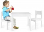 Wooden table with two chairs set - Yeti - White