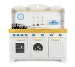 Wooden children's kitchen in white and blue - Saint Tropez 