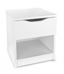 Modern cabinet nightstand with a drawer - White