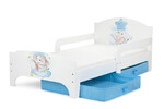 Wooden bed for children with 140 x 70 mattress - SMART - Elephant UV print 