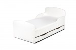Wooden bed for children - White - with a drawer and 140x70 mattress