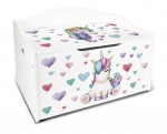  Large XL wooden toy box - Unicorn