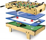 Fantastic compact 4 in 1 game table: football, billiards, tennis, hockey