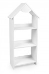 Tall white wooden house bookcase