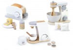 Wooden appliances set - coffeemaker, food processor, toaster