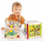 Deluxe wooden educational toy for babies - Cube - motor skills trainer 
