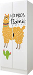 White two-door wardrobe - ROMA - Llama