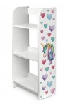  White wooden bookcase - 3 shelves - Unicorn
